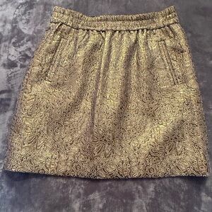 NWT LOFT Metallic Gold Skirt